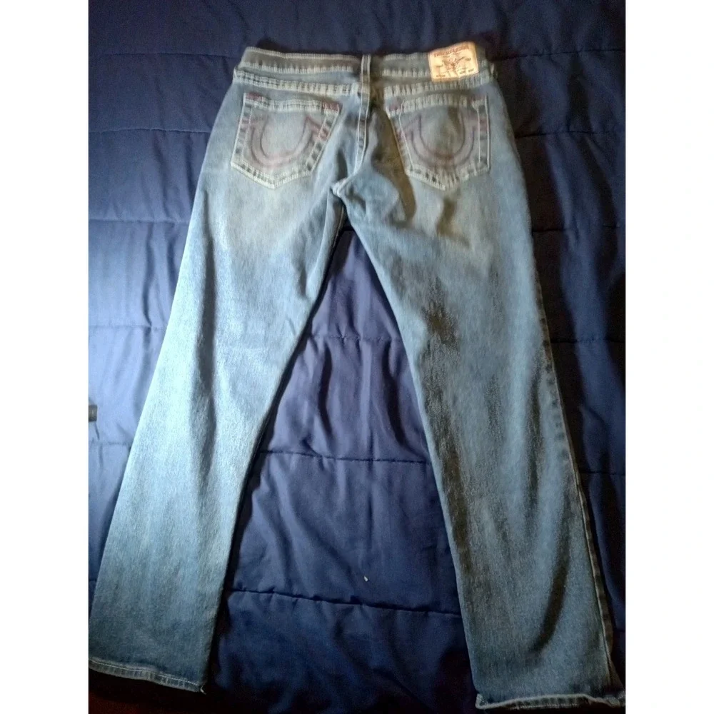 True Religion Rocoo Relaxed Skinny Jeans Men's‎ 36 Blue Denim 36x31